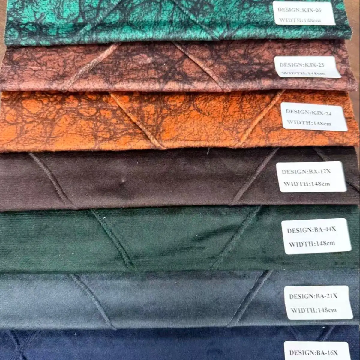 Hot Stamping Holland Velvet Fabric | 100% Polyester Waterproof Stain Resistant Upholstery Fabric for Sofa Furniture